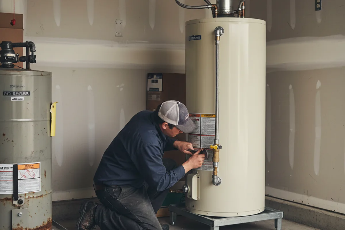 Water heater and shutoff valve replacement in Mesick